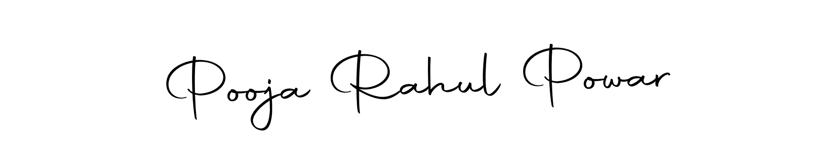 Create a beautiful signature design for name Pooja Rahul Powar. With this signature (Autography-DOLnW) fonts, you can make a handwritten signature for free. Pooja Rahul Powar signature style 10 images and pictures png