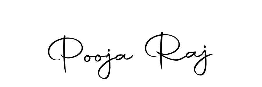 How to make Pooja Raj name signature. Use Autography-DOLnW style for creating short signs online. This is the latest handwritten sign. Pooja Raj signature style 10 images and pictures png