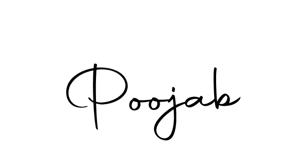 Make a beautiful signature design for name Poojab. With this signature (Autography-DOLnW) style, you can create a handwritten signature for free. Poojab signature style 10 images and pictures png