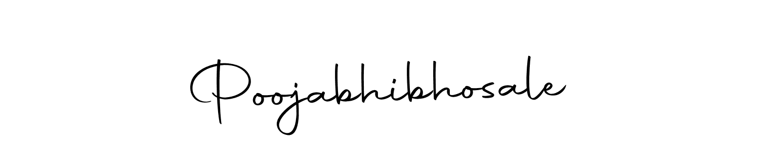 How to make Poojabhibhosale name signature. Use Autography-DOLnW style for creating short signs online. This is the latest handwritten sign. Poojabhibhosale signature style 10 images and pictures png