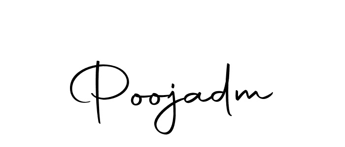 Poojadm stylish signature style. Best Handwritten Sign (Autography-DOLnW) for my name. Handwritten Signature Collection Ideas for my name Poojadm. Poojadm signature style 10 images and pictures png