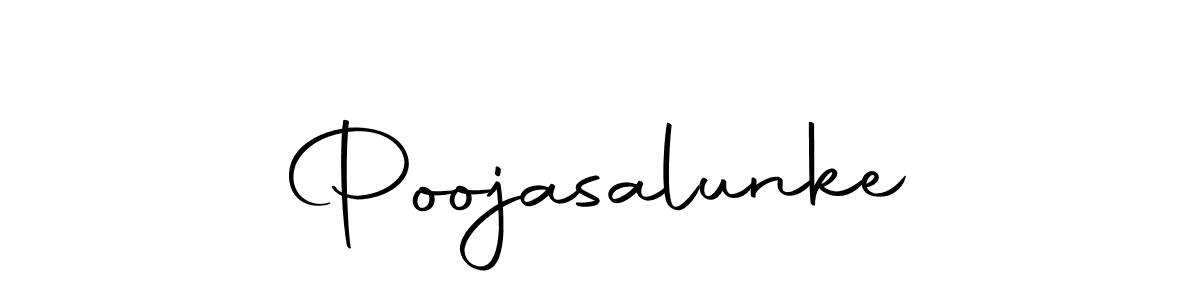You should practise on your own different ways (Autography-DOLnW) to write your name (Poojasalunke) in signature. don't let someone else do it for you. Poojasalunke signature style 10 images and pictures png