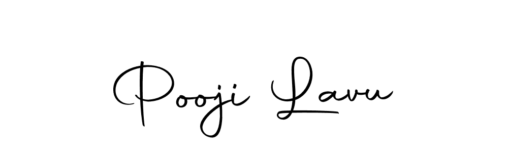 Create a beautiful signature design for name Pooji Lavu. With this signature (Autography-DOLnW) fonts, you can make a handwritten signature for free. Pooji Lavu signature style 10 images and pictures png