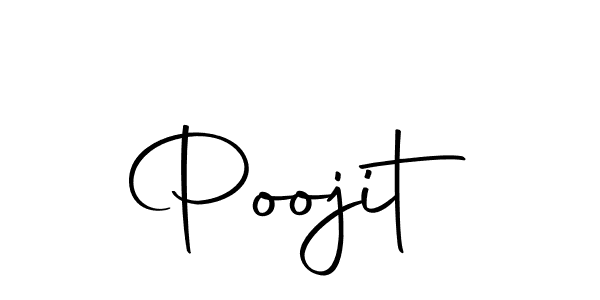 Design your own signature with our free online signature maker. With this signature software, you can create a handwritten (Autography-DOLnW) signature for name Poojit. Poojit signature style 10 images and pictures png