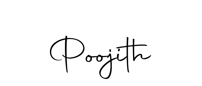 You should practise on your own different ways (Autography-DOLnW) to write your name (Poojith) in signature. don't let someone else do it for you. Poojith signature style 10 images and pictures png