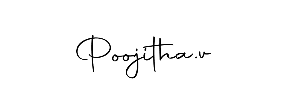 Also we have Poojitha.v name is the best signature style. Create professional handwritten signature collection using Autography-DOLnW autograph style. Poojitha.v signature style 10 images and pictures png