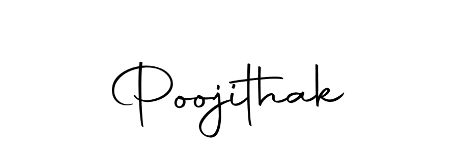 Create a beautiful signature design for name Poojithak. With this signature (Autography-DOLnW) fonts, you can make a handwritten signature for free. Poojithak signature style 10 images and pictures png
