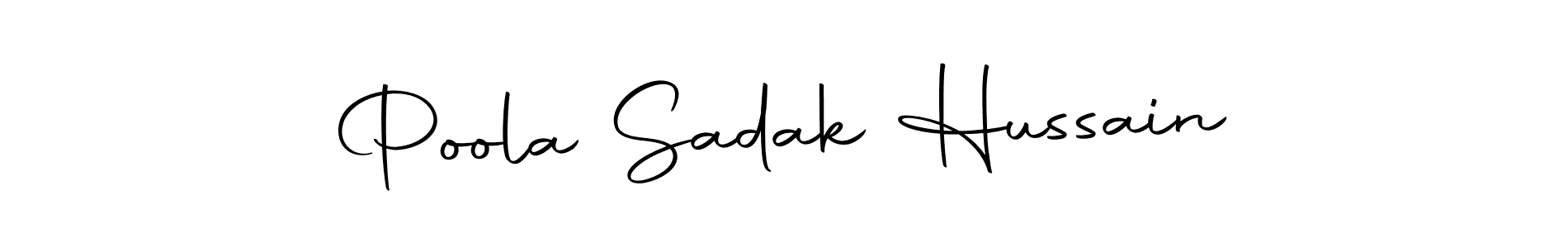 Make a beautiful signature design for name Poola Sadak Hussain. With this signature (Autography-DOLnW) style, you can create a handwritten signature for free. Poola Sadak Hussain signature style 10 images and pictures png