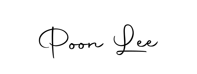 How to make Poon Lee name signature. Use Autography-DOLnW style for creating short signs online. This is the latest handwritten sign. Poon Lee signature style 10 images and pictures png