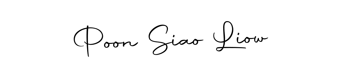 Make a short Poon Siao Liow signature style. Manage your documents anywhere anytime using Autography-DOLnW. Create and add eSignatures, submit forms, share and send files easily. Poon Siao Liow signature style 10 images and pictures png