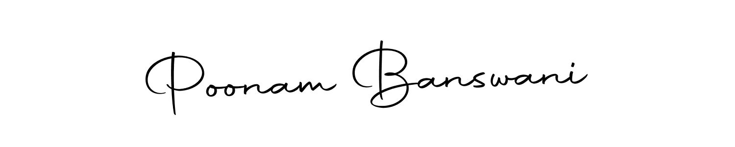 The best way (Autography-DOLnW) to make a short signature is to pick only two or three words in your name. The name Poonam Banswani include a total of six letters. For converting this name. Poonam Banswani signature style 10 images and pictures png
