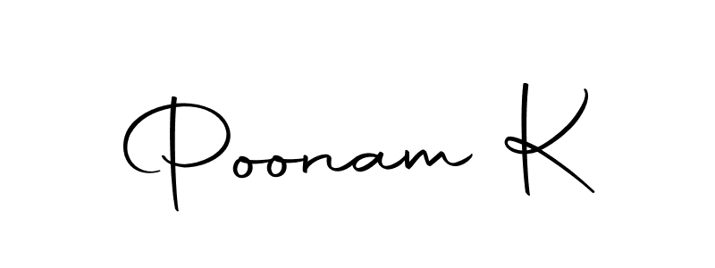 Use a signature maker to create a handwritten signature online. With this signature software, you can design (Autography-DOLnW) your own signature for name Poonam K. Poonam K signature style 10 images and pictures png