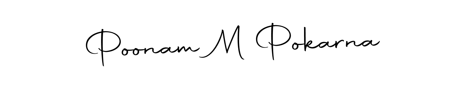 You can use this online signature creator to create a handwritten signature for the name Poonam M Pokarna. This is the best online autograph maker. Poonam M Pokarna signature style 10 images and pictures png