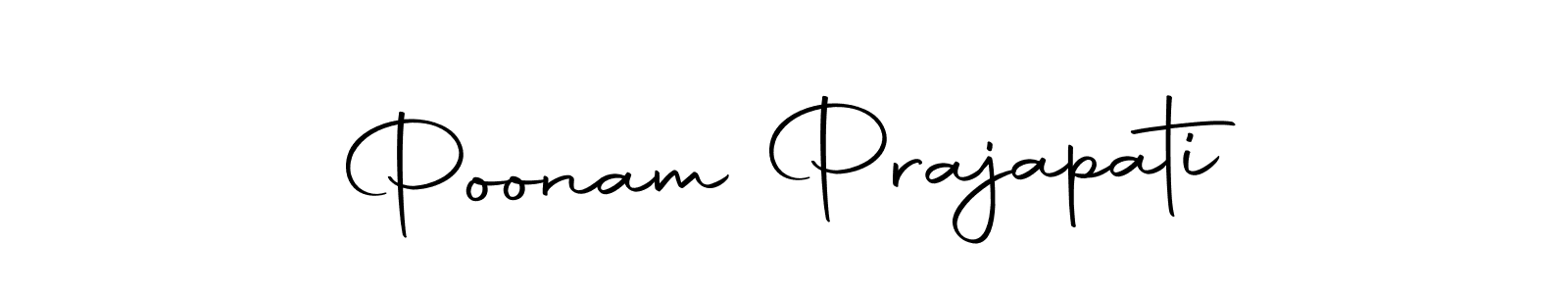 Design your own signature with our free online signature maker. With this signature software, you can create a handwritten (Autography-DOLnW) signature for name Poonam Prajapati. Poonam Prajapati signature style 10 images and pictures png
