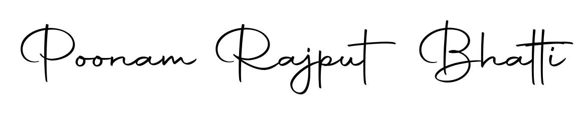You can use this online signature creator to create a handwritten signature for the name Poonam Rajput Bhatti. This is the best online autograph maker. Poonam Rajput Bhatti signature style 10 images and pictures png