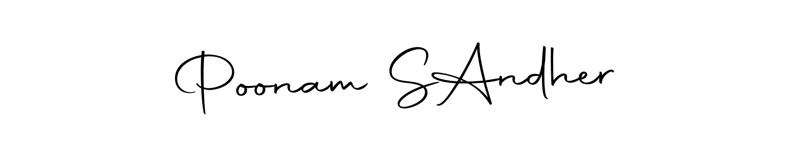 How to make Poonam S  Andher name signature. Use Autography-DOLnW style for creating short signs online. This is the latest handwritten sign. Poonam S  Andher signature style 10 images and pictures png