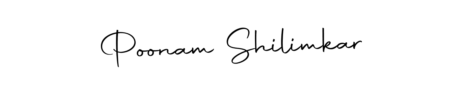 How to make Poonam Shilimkar name signature. Use Autography-DOLnW style for creating short signs online. This is the latest handwritten sign. Poonam Shilimkar signature style 10 images and pictures png