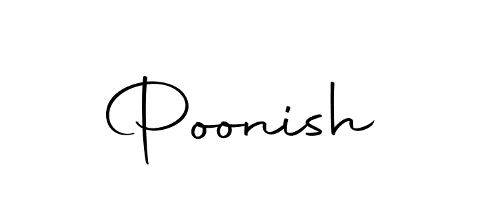 Poonish stylish signature style. Best Handwritten Sign (Autography-DOLnW) for my name. Handwritten Signature Collection Ideas for my name Poonish. Poonish signature style 10 images and pictures png