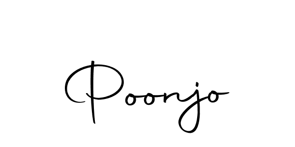 You should practise on your own different ways (Autography-DOLnW) to write your name (Poonjo) in signature. don't let someone else do it for you. Poonjo signature style 10 images and pictures png