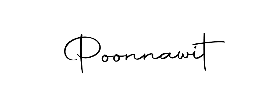 Make a beautiful signature design for name Poonnawit. With this signature (Autography-DOLnW) style, you can create a handwritten signature for free. Poonnawit signature style 10 images and pictures png