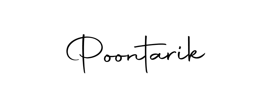 Create a beautiful signature design for name Poontarik. With this signature (Autography-DOLnW) fonts, you can make a handwritten signature for free. Poontarik signature style 10 images and pictures png