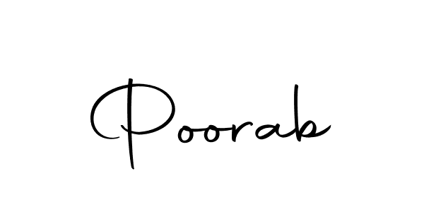 Poorab stylish signature style. Best Handwritten Sign (Autography-DOLnW) for my name. Handwritten Signature Collection Ideas for my name Poorab. Poorab signature style 10 images and pictures png