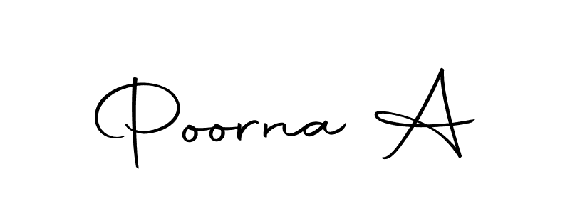 Also we have Poorna A name is the best signature style. Create professional handwritten signature collection using Autography-DOLnW autograph style. Poorna A signature style 10 images and pictures png