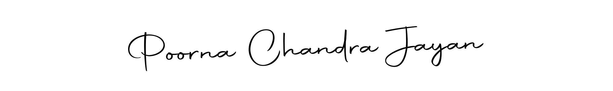 The best way (Autography-DOLnW) to make a short signature is to pick only two or three words in your name. The name Poorna Chandra Jayan include a total of six letters. For converting this name. Poorna Chandra Jayan signature style 10 images and pictures png