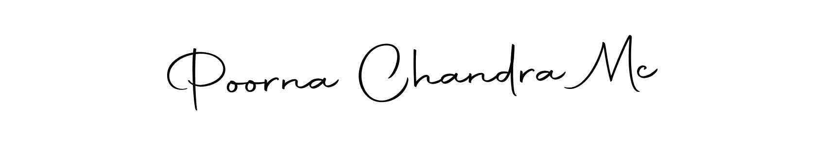 You should practise on your own different ways (Autography-DOLnW) to write your name (Poorna Chandra Mc) in signature. don't let someone else do it for you. Poorna Chandra Mc signature style 10 images and pictures png