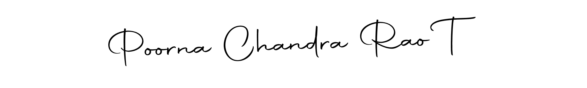 This is the best signature style for the Poorna Chandra Rao T name. Also you like these signature font (Autography-DOLnW). Mix name signature. Poorna Chandra Rao T signature style 10 images and pictures png