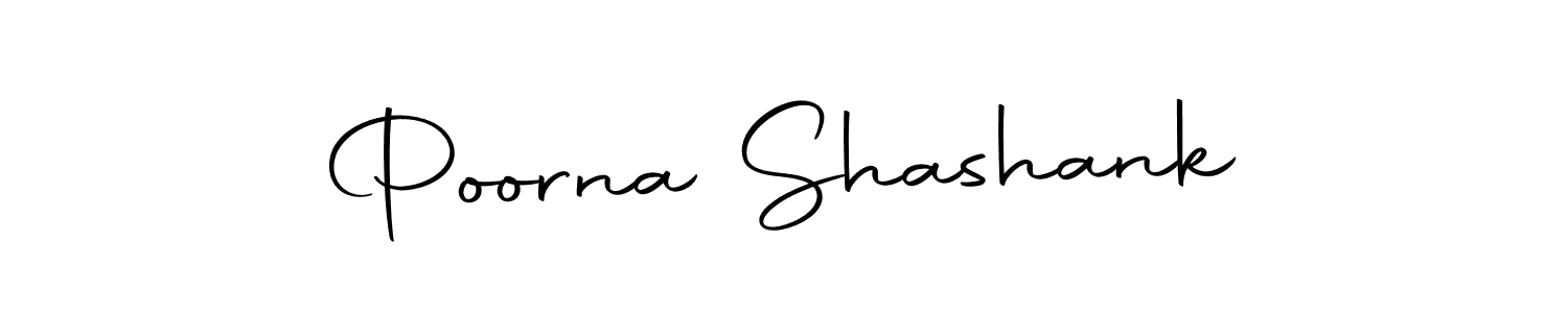 Design your own signature with our free online signature maker. With this signature software, you can create a handwritten (Autography-DOLnW) signature for name Poorna Shashank. Poorna Shashank signature style 10 images and pictures png