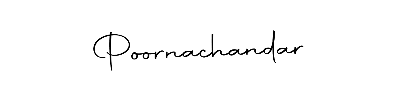 Design your own signature with our free online signature maker. With this signature software, you can create a handwritten (Autography-DOLnW) signature for name Poornachandar. Poornachandar signature style 10 images and pictures png