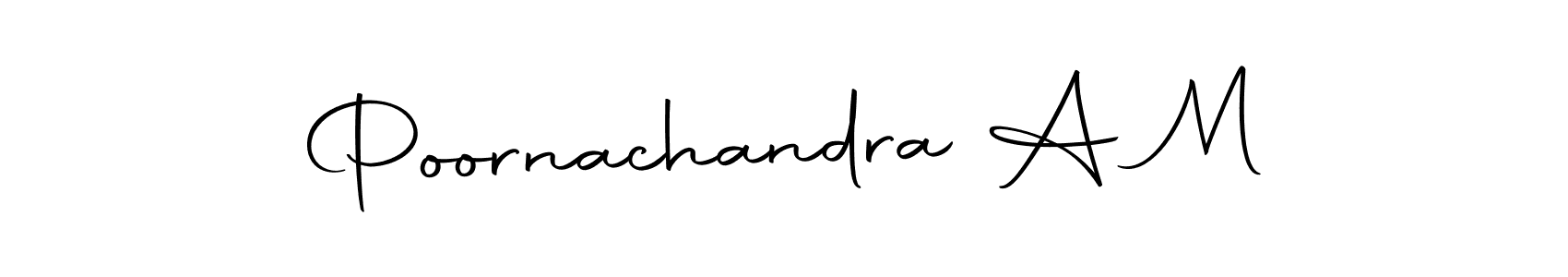 Similarly Autography-DOLnW is the best handwritten signature design. Signature creator online .You can use it as an online autograph creator for name Poornachandra A M. Poornachandra A M signature style 10 images and pictures png