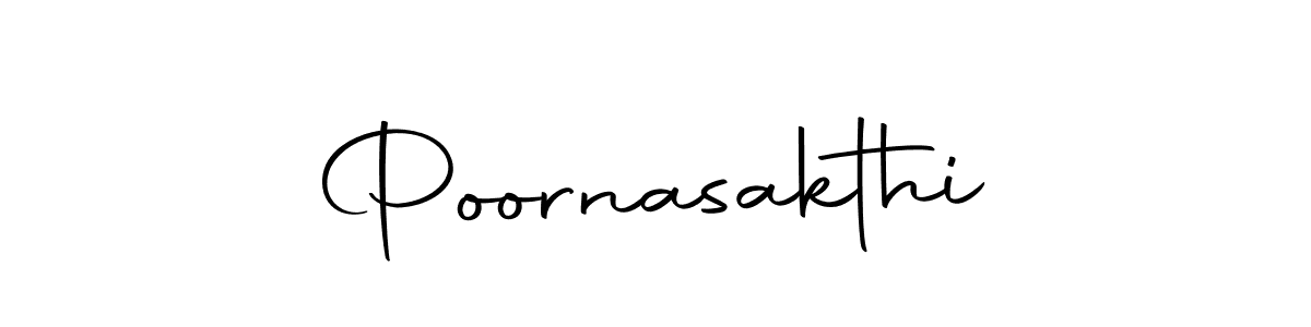 Make a beautiful signature design for name Poornasakthi. Use this online signature maker to create a handwritten signature for free. Poornasakthi signature style 10 images and pictures png