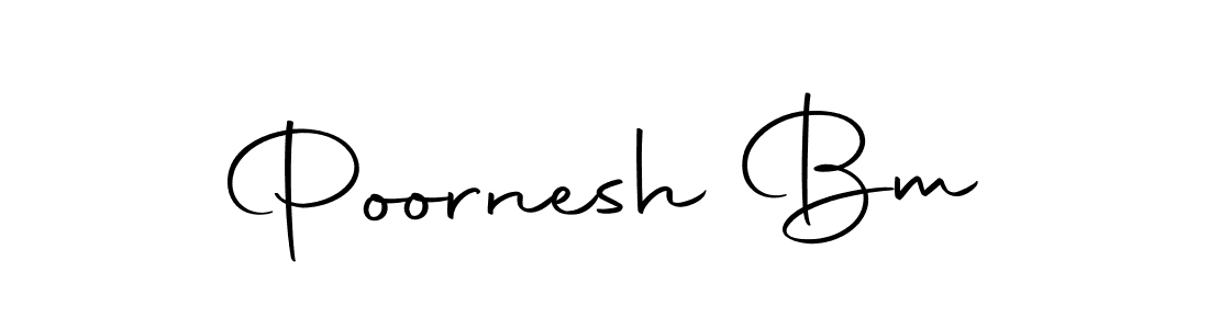 You should practise on your own different ways (Autography-DOLnW) to write your name (Poornesh Bm) in signature. don't let someone else do it for you. Poornesh Bm signature style 10 images and pictures png