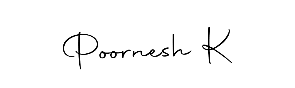 Make a beautiful signature design for name Poornesh K. Use this online signature maker to create a handwritten signature for free. Poornesh K signature style 10 images and pictures png