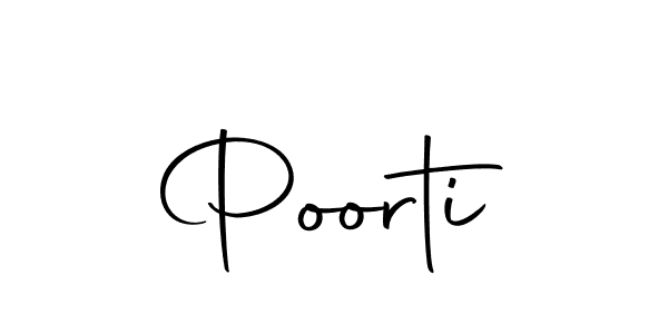 Create a beautiful signature design for name Poorti. With this signature (Autography-DOLnW) fonts, you can make a handwritten signature for free. Poorti signature style 10 images and pictures png