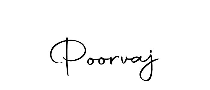 Use a signature maker to create a handwritten signature online. With this signature software, you can design (Autography-DOLnW) your own signature for name Poorvaj. Poorvaj signature style 10 images and pictures png