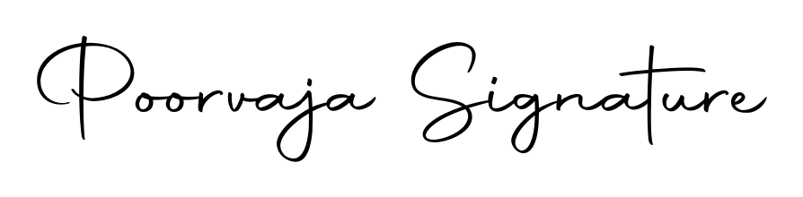 A timeless handwritten aesthetic for Poorvaja Signature. The Autography-DOLnW font gives your signature a handcrafted feel with natural curves. Poorvaja Signature signature style 10 images and pictures png