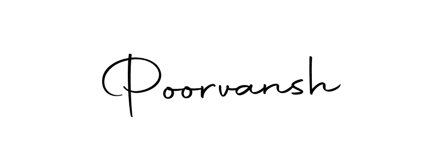 The best way (Autography-DOLnW) to make a short signature is to pick only two or three words in your name. The name Poorvansh include a total of six letters. For converting this name. Poorvansh signature style 10 images and pictures png