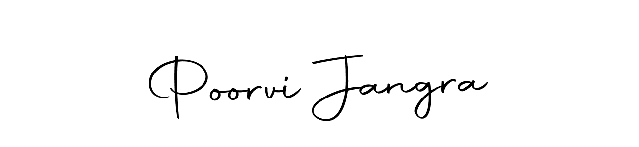 The best way (Autography-DOLnW) to make a short signature is to pick only two or three words in your name. The name Poorvi Jangra include a total of six letters. For converting this name. Poorvi Jangra signature style 10 images and pictures png