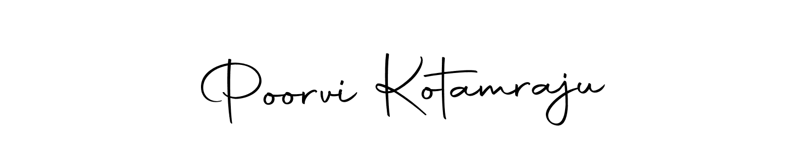 Here are the top 10 professional signature styles for the name Poorvi Kotamraju. These are the best autograph styles you can use for your name. Poorvi Kotamraju signature style 10 images and pictures png