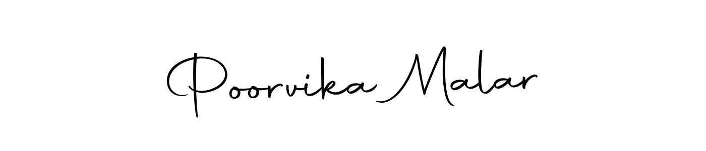 Use a signature maker to create a handwritten signature online. With this signature software, you can design (Autography-DOLnW) your own signature for name Poorvika Malar. Poorvika Malar signature style 10 images and pictures png