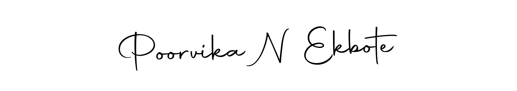 You should practise on your own different ways (Autography-DOLnW) to write your name (Poorvika N Ekbote) in signature. don't let someone else do it for you. Poorvika N Ekbote signature style 10 images and pictures png