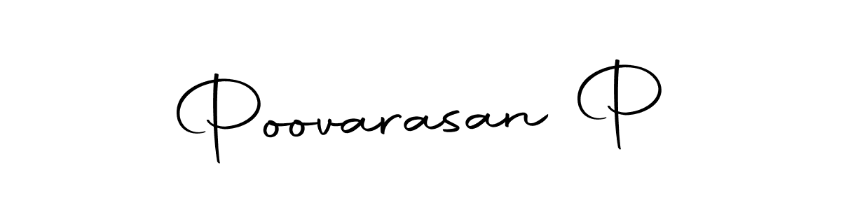 Use a signature maker to create a handwritten signature online. With this signature software, you can design (Autography-DOLnW) your own signature for name Poovarasan P. Poovarasan P signature style 10 images and pictures png