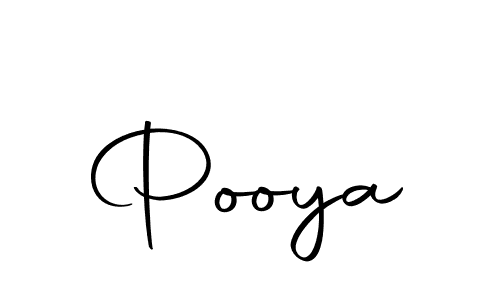 Design your own signature with our free online signature maker. With this signature software, you can create a handwritten (Autography-DOLnW) signature for name Pooya. Pooya signature style 10 images and pictures png