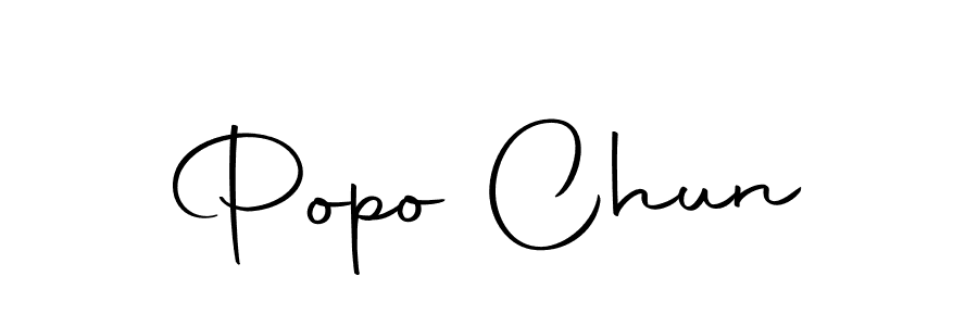 Popo Chun stylish signature style. Best Handwritten Sign (Autography-DOLnW) for my name. Handwritten Signature Collection Ideas for my name Popo Chun. Popo Chun signature style 10 images and pictures png