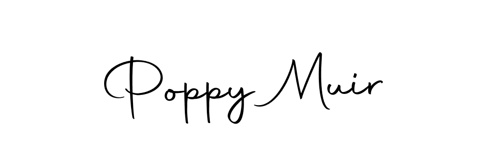 Make a beautiful signature design for name Poppy Muir. With this signature (Autography-DOLnW) style, you can create a handwritten signature for free. Poppy Muir signature style 10 images and pictures png