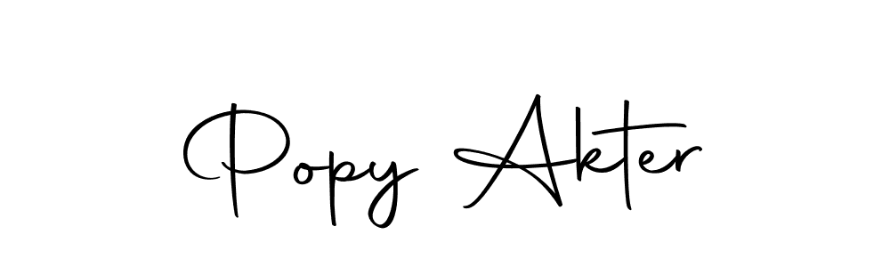 You should practise on your own different ways (Autography-DOLnW) to write your name (Popy Akter) in signature. don't let someone else do it for you. Popy Akter signature style 10 images and pictures png