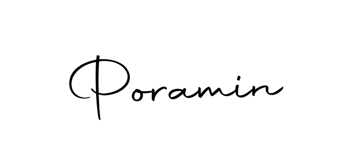 Make a beautiful signature design for name Poramin. Use this online signature maker to create a handwritten signature for free. Poramin signature style 10 images and pictures png